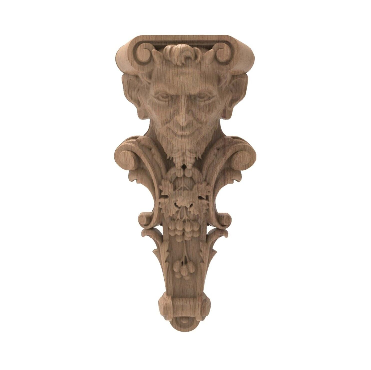 Gothic Door Stairs Wall French Victorian Fireplace Applique Wood Carved Corbel