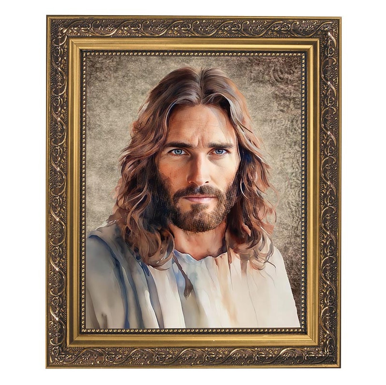Come Follow Me Framed Print, Under Glass With Gold Finish Frame, 12.5\