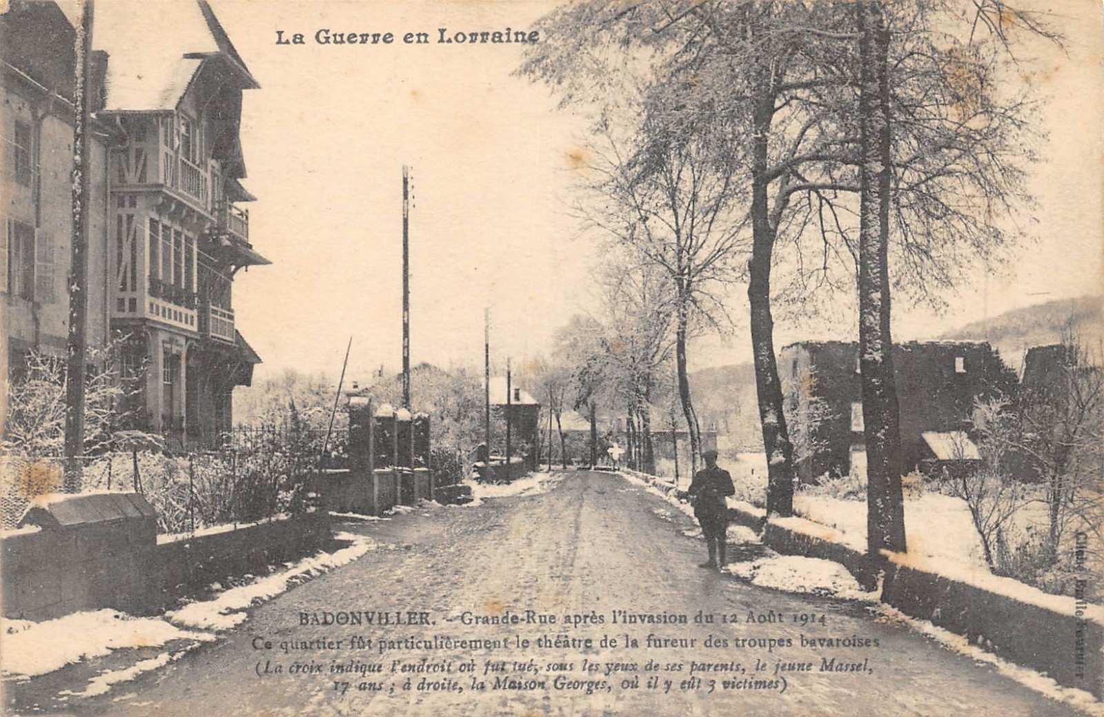Old postcard 54 Badonviller / Grande Rue After the Invasion Old postcard 54 Badonviller / Grande Rue After the Invasion