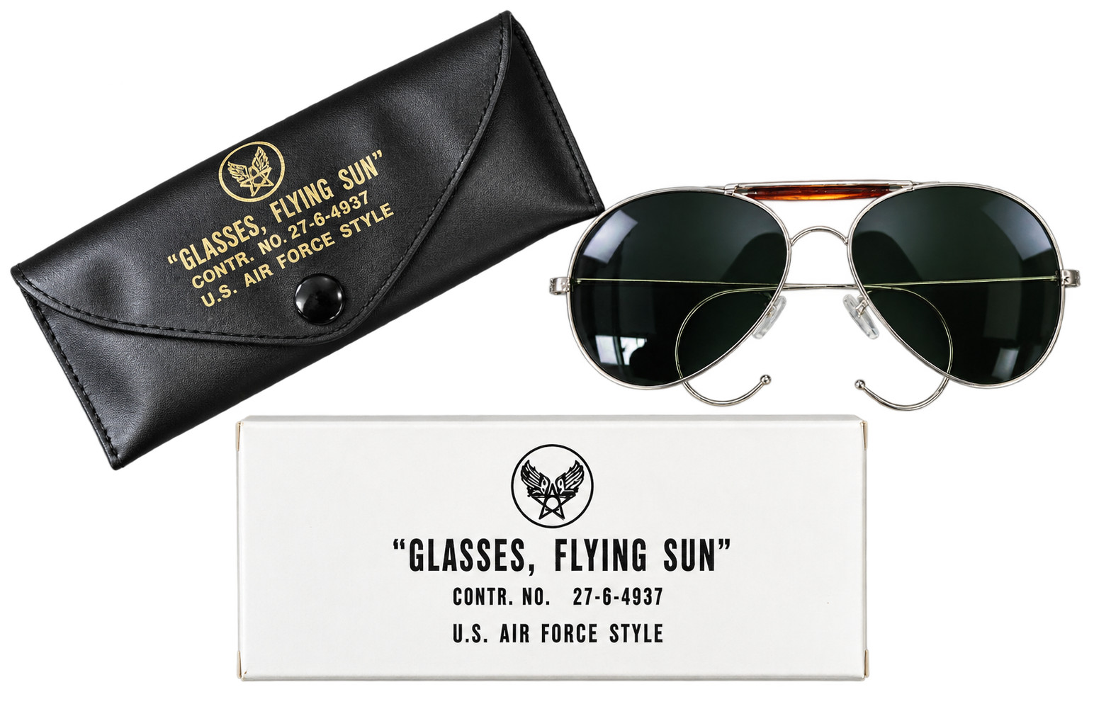 PILOT\'S FLYING SUNGLASSES W/CARRYING CASE