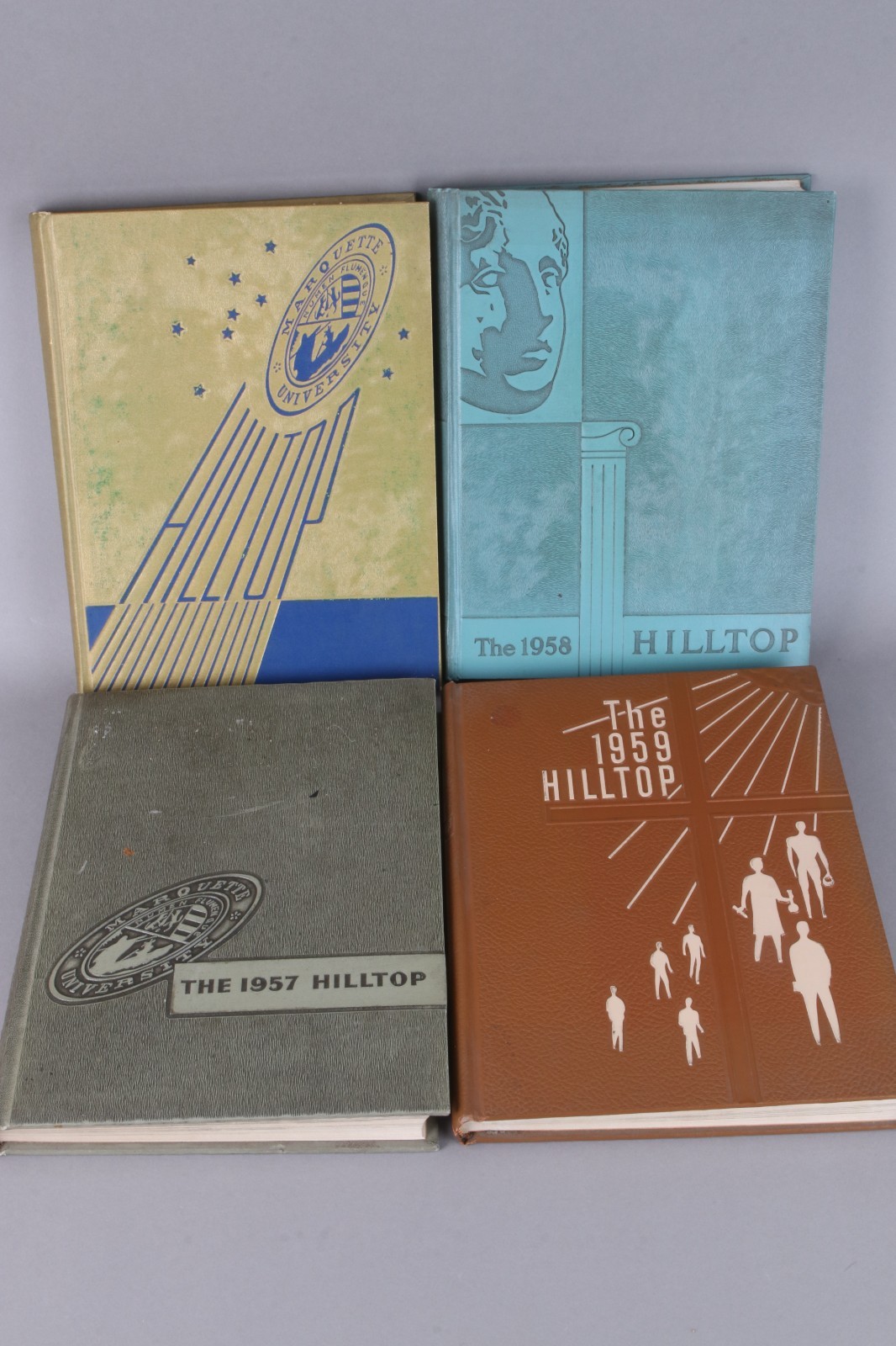 4 Marquette University Hilltop yearbooks 1957 1958 1959 and 1961