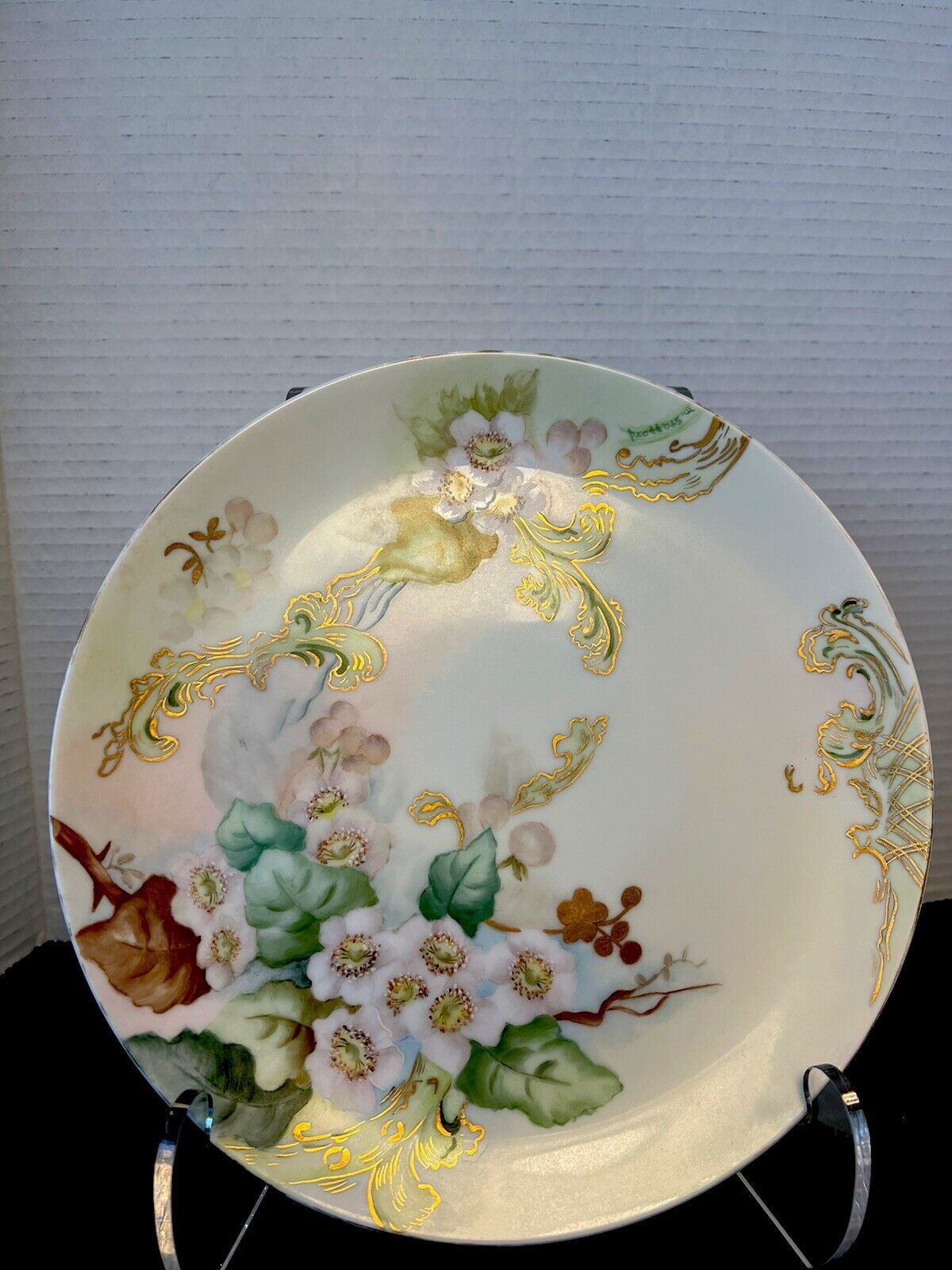 1957 Gorgeous Stafford Hand painted wild Pale Pink Roses Beautiful Bone China
