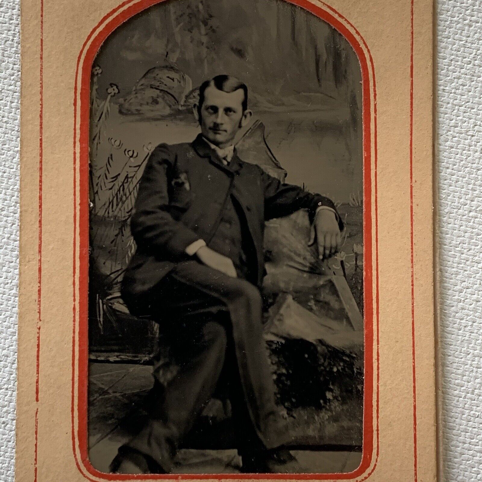Antique Tintype Photograph Handsome Charming Dandy Man Gay Int