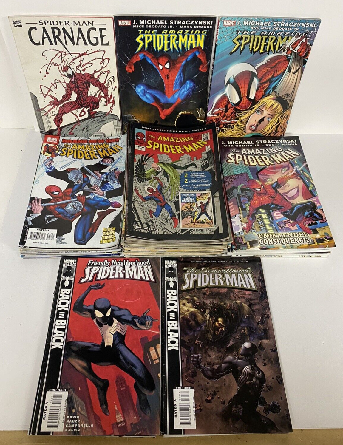 Lot of 85+ Spiderman Marvel Comic Book & TPB Graphic Novels Amazing Collection