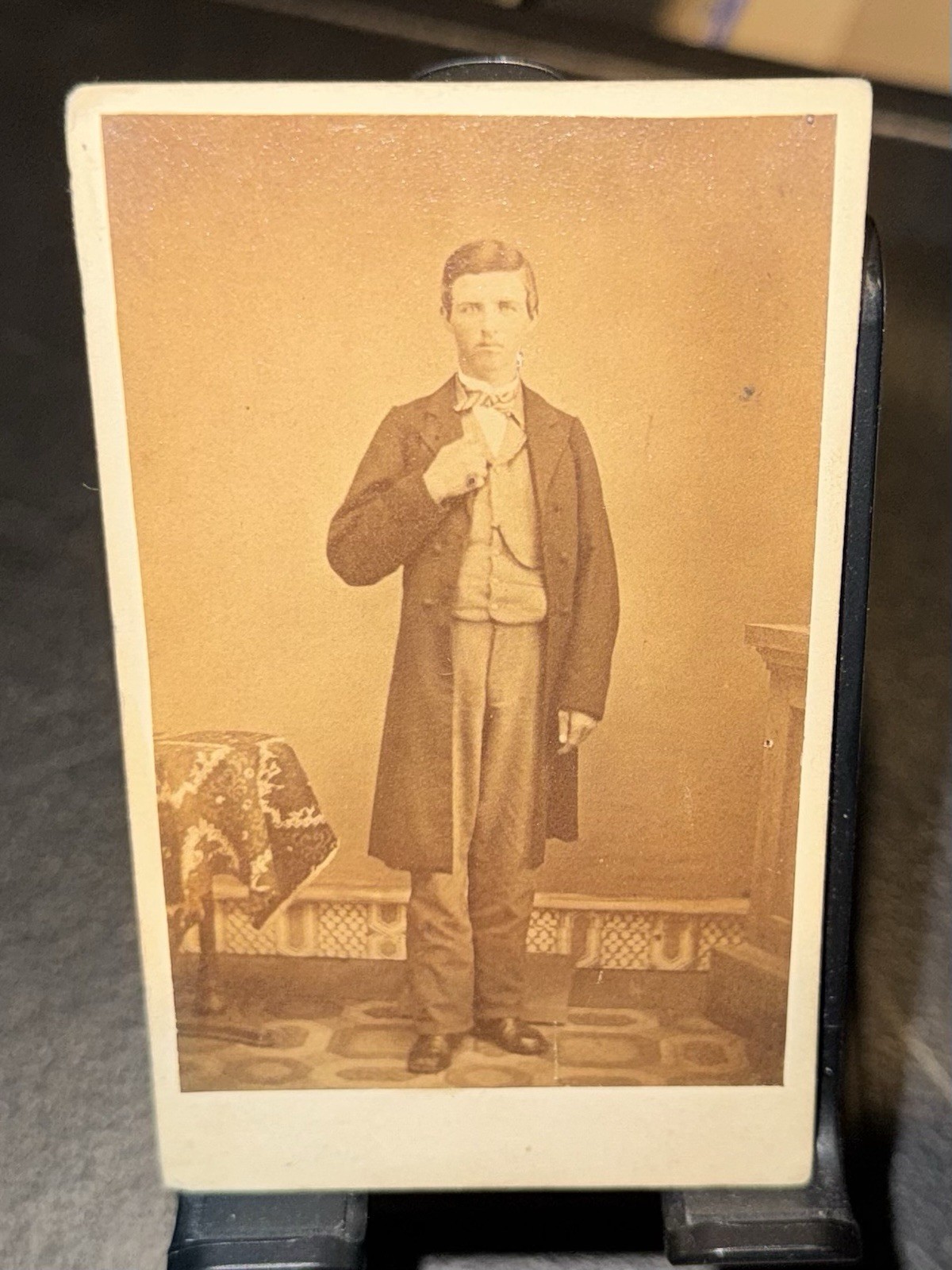 Original CDV Of Identified Union Soldier, New York, Wounded At Petersburg. Original CDV Of Identified Union Soldier, New York, Wounded At Petersburg.