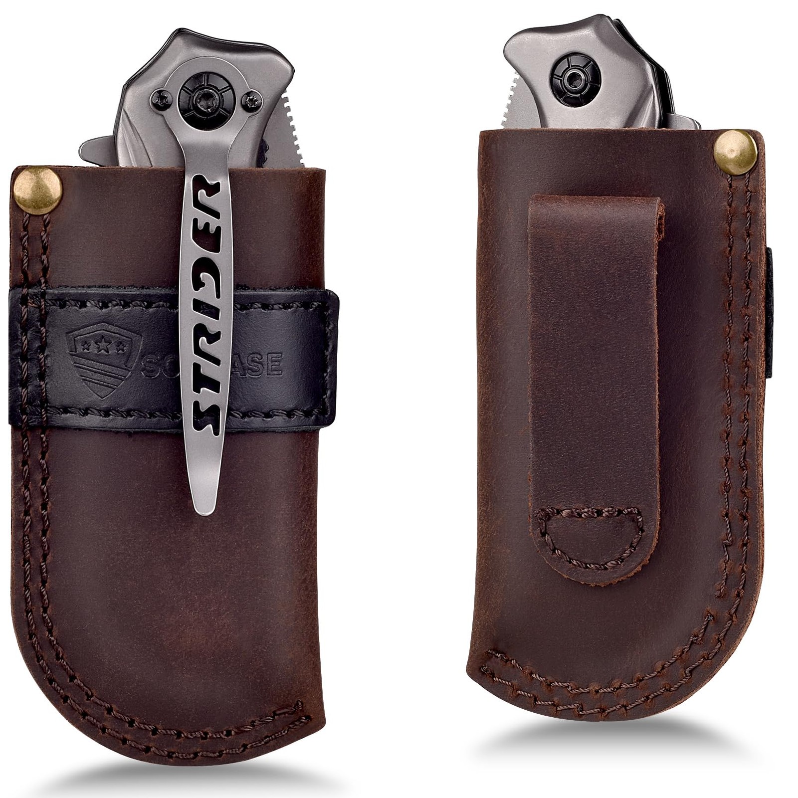Leather Knife Sheath Belt Series - Durable, Well Made, Nice Leather, Easy and Qu