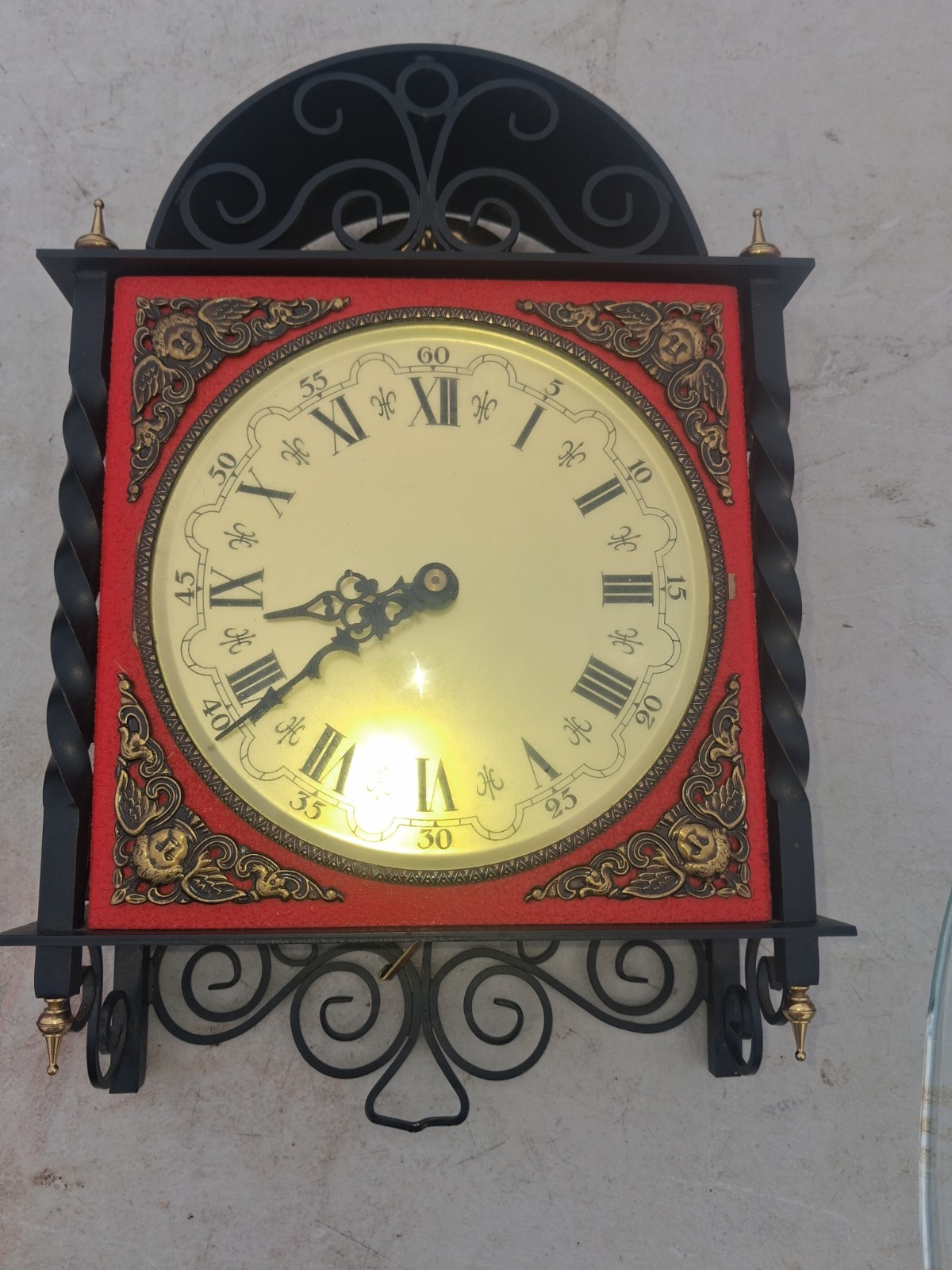 Vintage West Germany Schmeckenbecker Wall Clock . 1969 Haunted  See Video Creepy