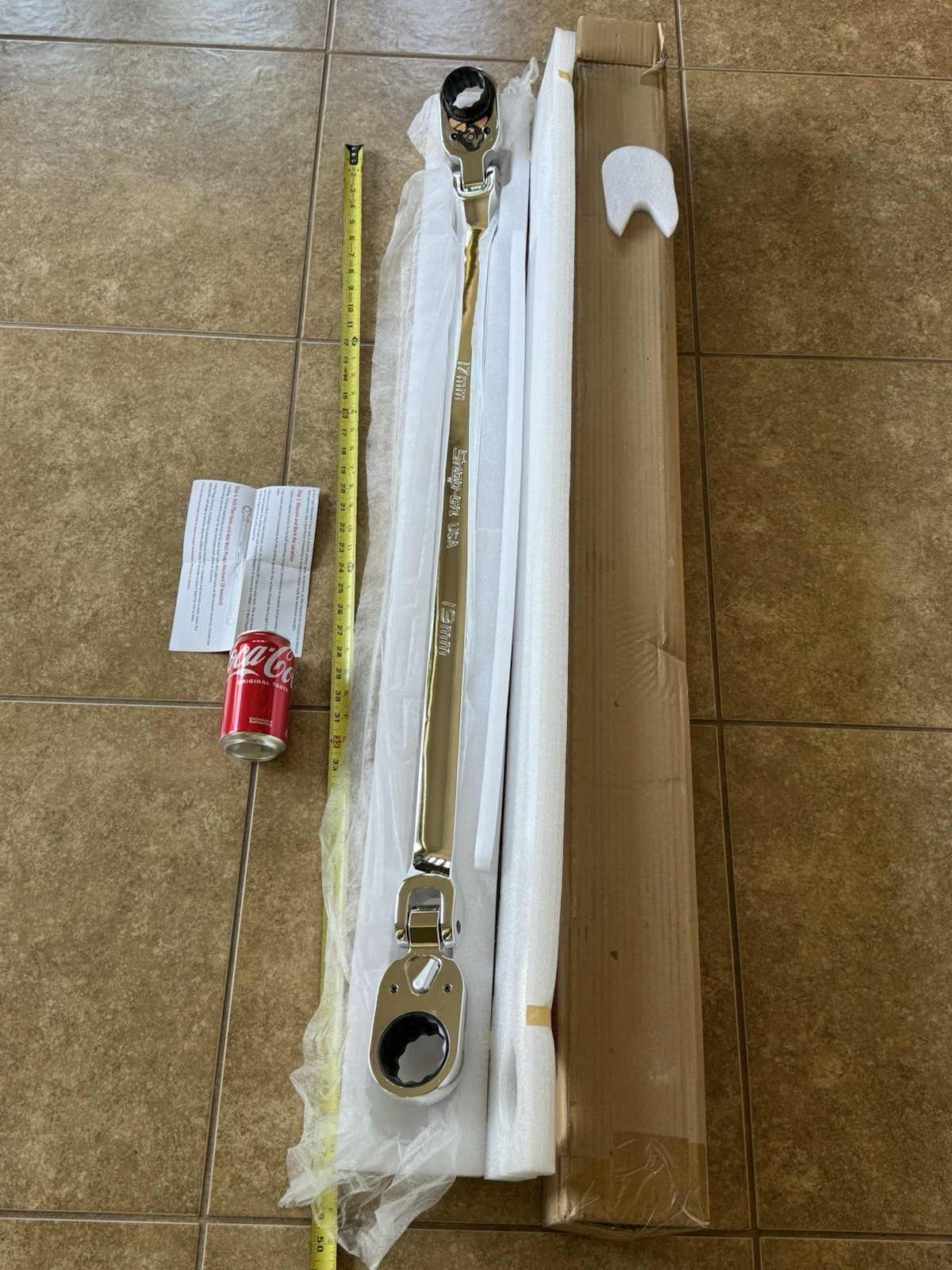 🟢 NEW GIANT Snap-On RARE 48” Ratcheting Box Wrench Tool Prop Display Wall Mount
