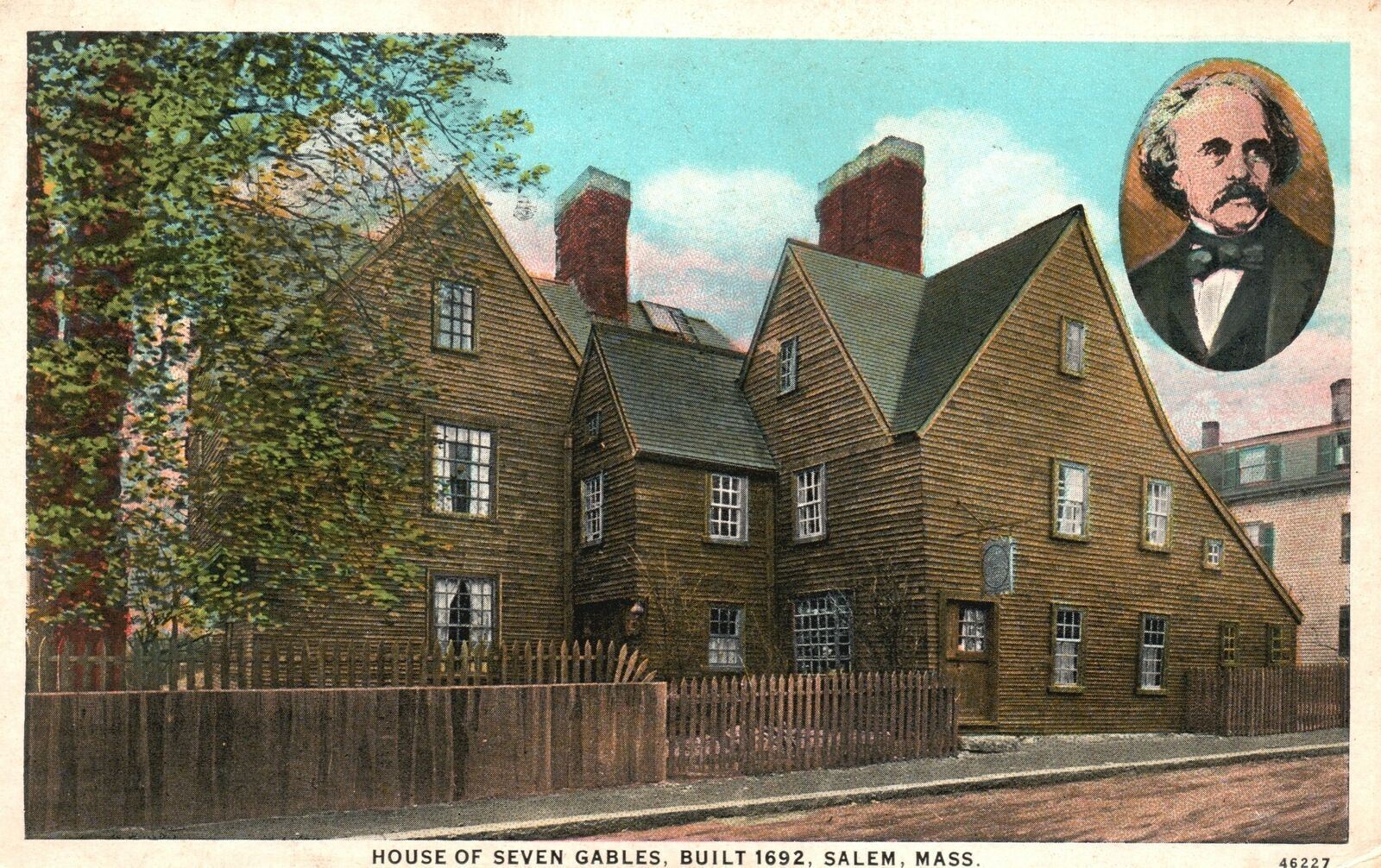 Salem MA-Massachusetts, House Of Seven Gables Built 1692. Vintage Postcard