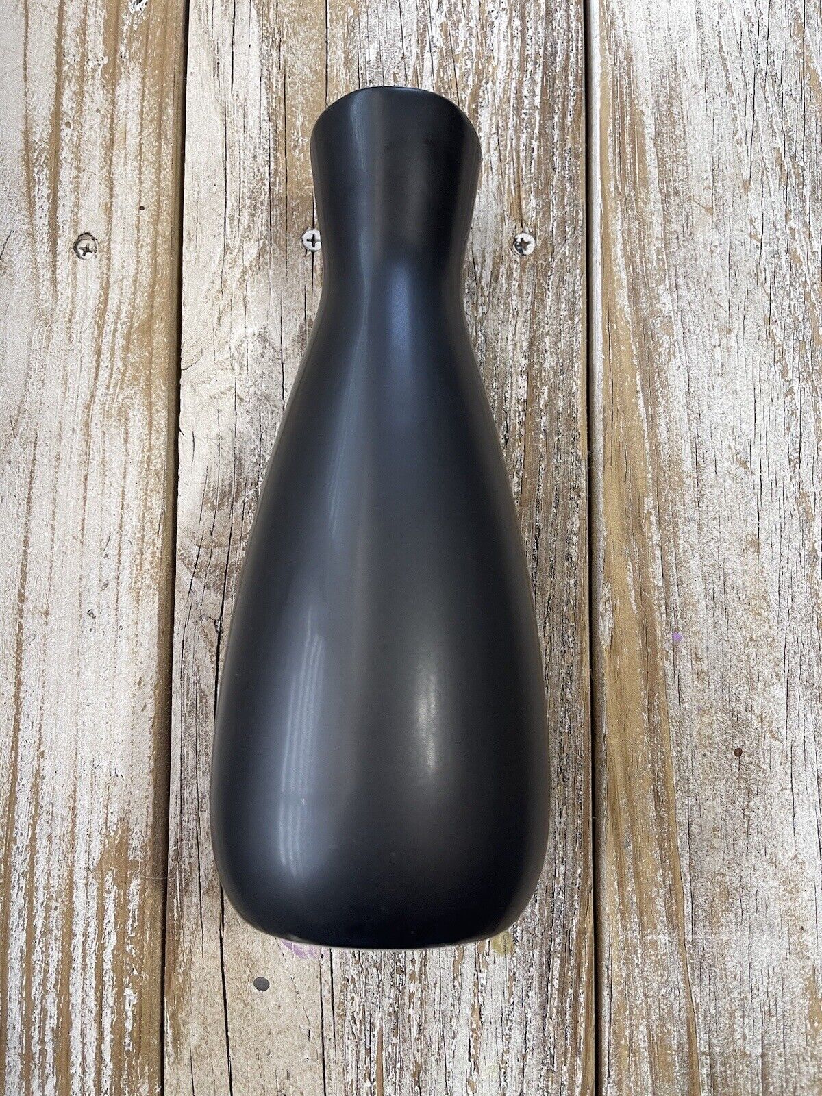 Matte Black Ceramic Tapered Vase Stunning Black 9\