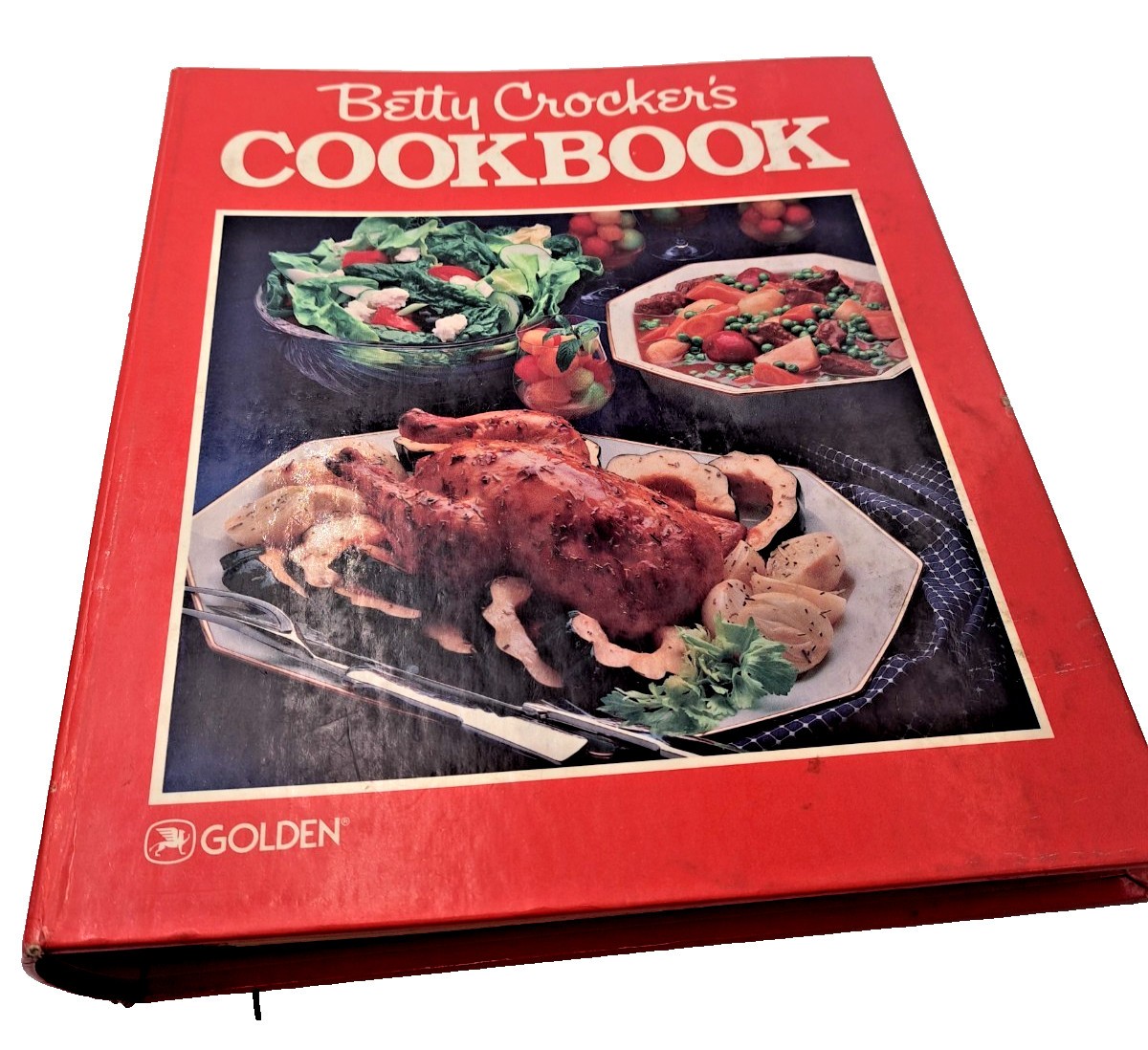 Betty Crocker\'s Cookbook Golden H/C  5 Ring Recipe Binder + Index Tabs VTG 1986