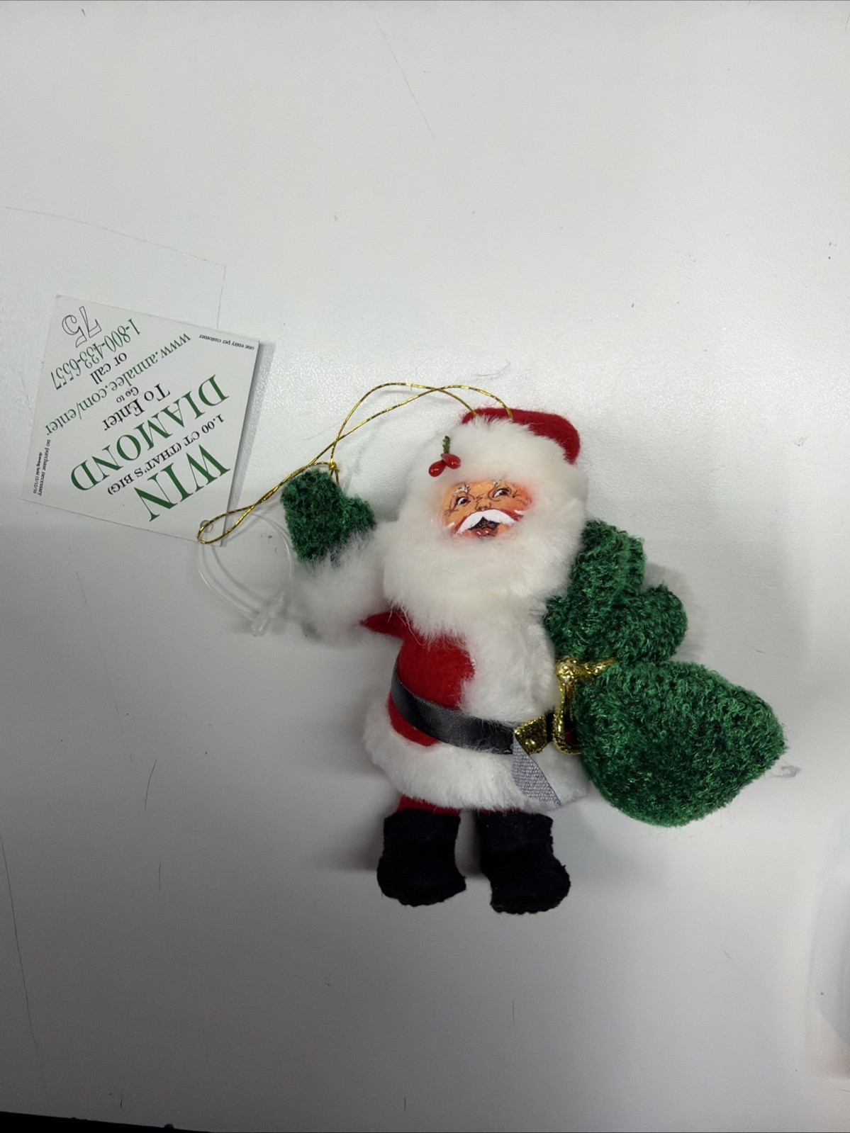 VTG Annalee Santa With Toy Sack Christmas Ornament VTG Annalee Santa With Toy Sack Christmas Ornament