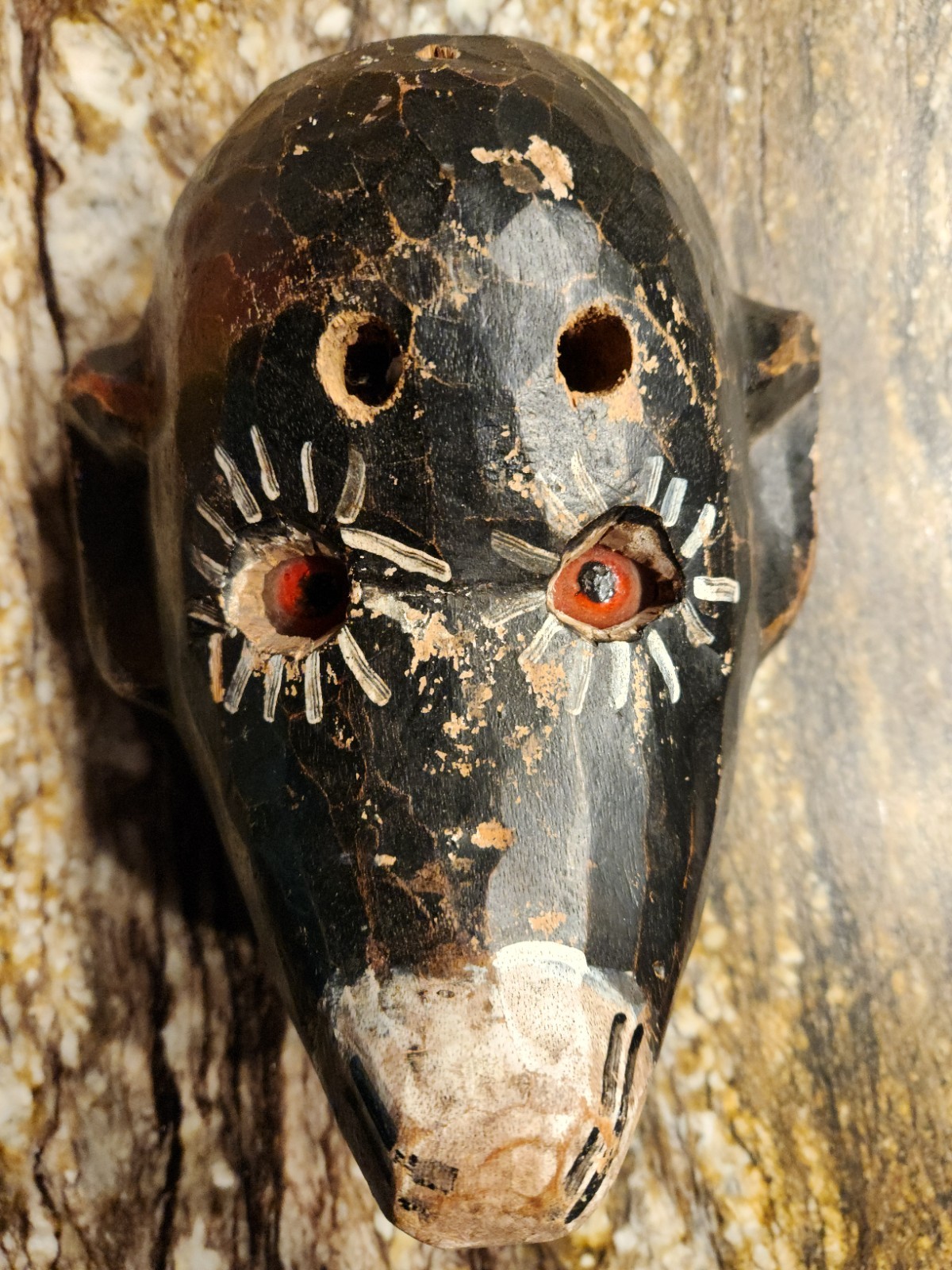 *Authentic* Worn Vintage/Antique Guatemalan Ceremonial Dance Mask – Morería Tax