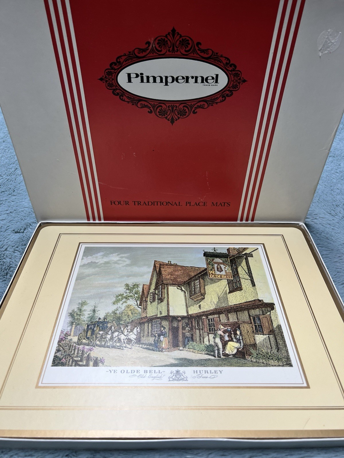 Vintage Pimpernel Place Mats English Inns Four Traditional Mats