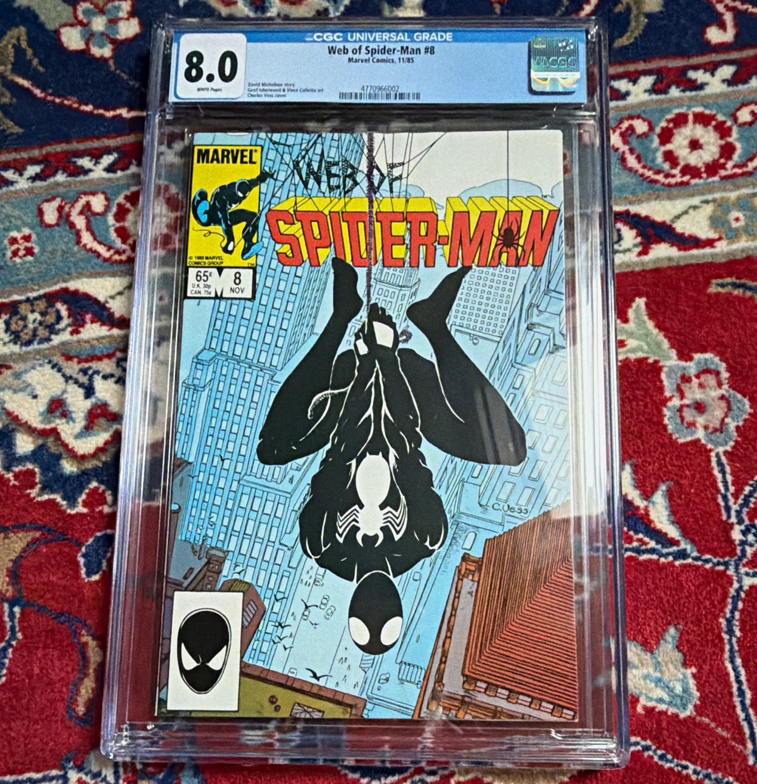 Web of Spider-Man #8 CGC 8.0 (1985) Marvel Comics Bill Mantlo Al Milgrom