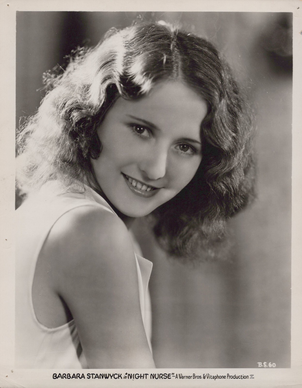Hollywood BARBARA STANWYCK NIGHT NURSE 1931 Elmer Fryer PORTRAIT ORIG Photo 703