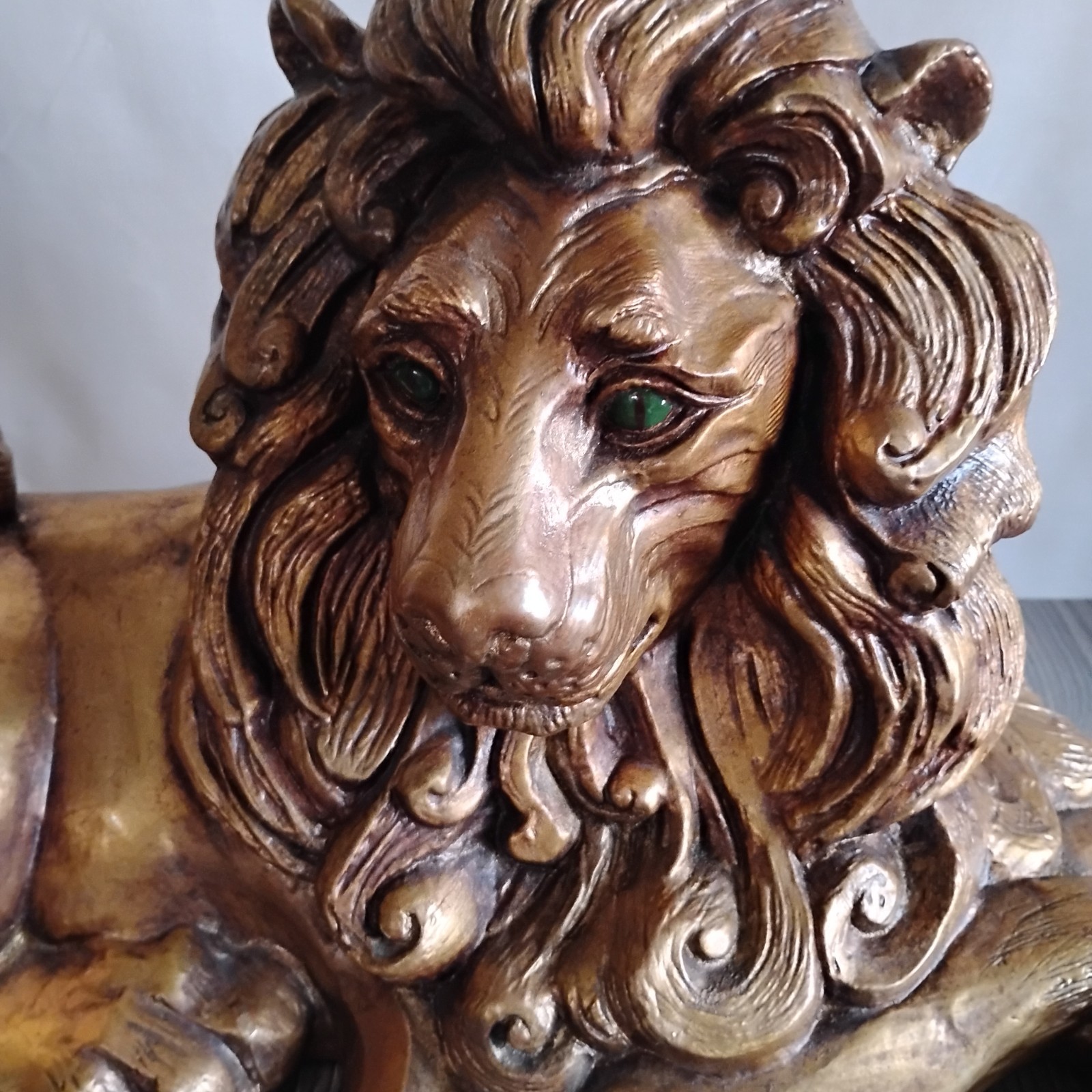 MINT Vintage Freeman McFarlin Gold Leaf Lion Statue 20