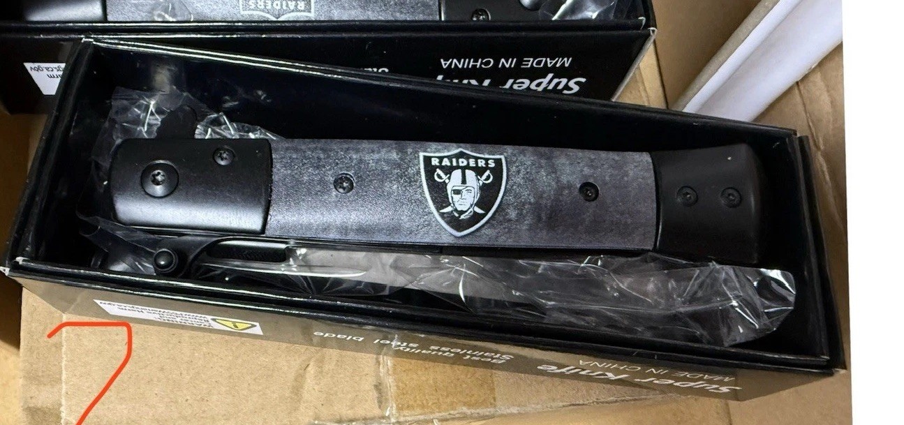 NFL Las Vegas Raiders Football Assisted Open Pocket Knife