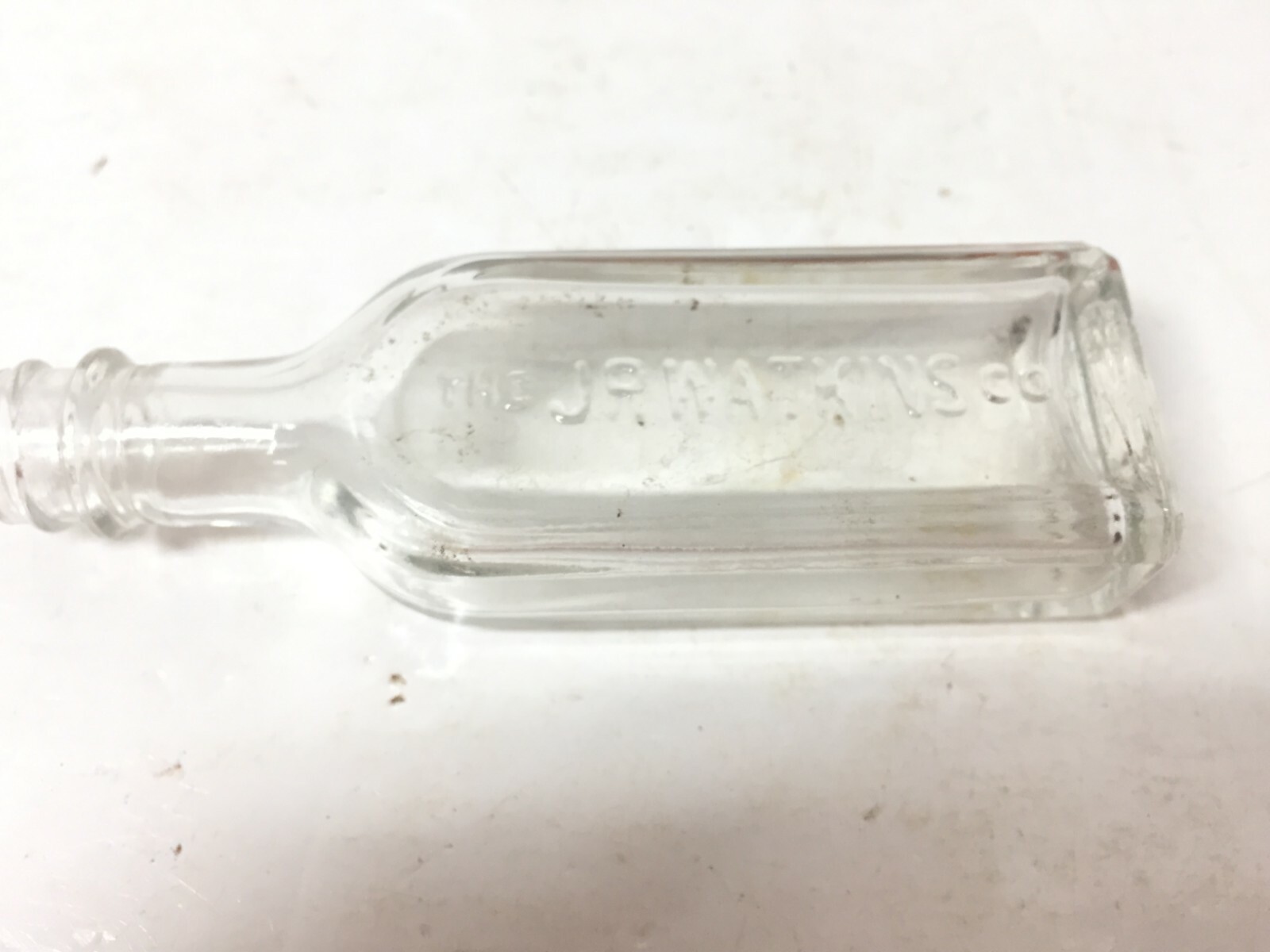 Vintage J.R. Watkins 2 oz Clear Glass Extract Bottle for Display 4.5\