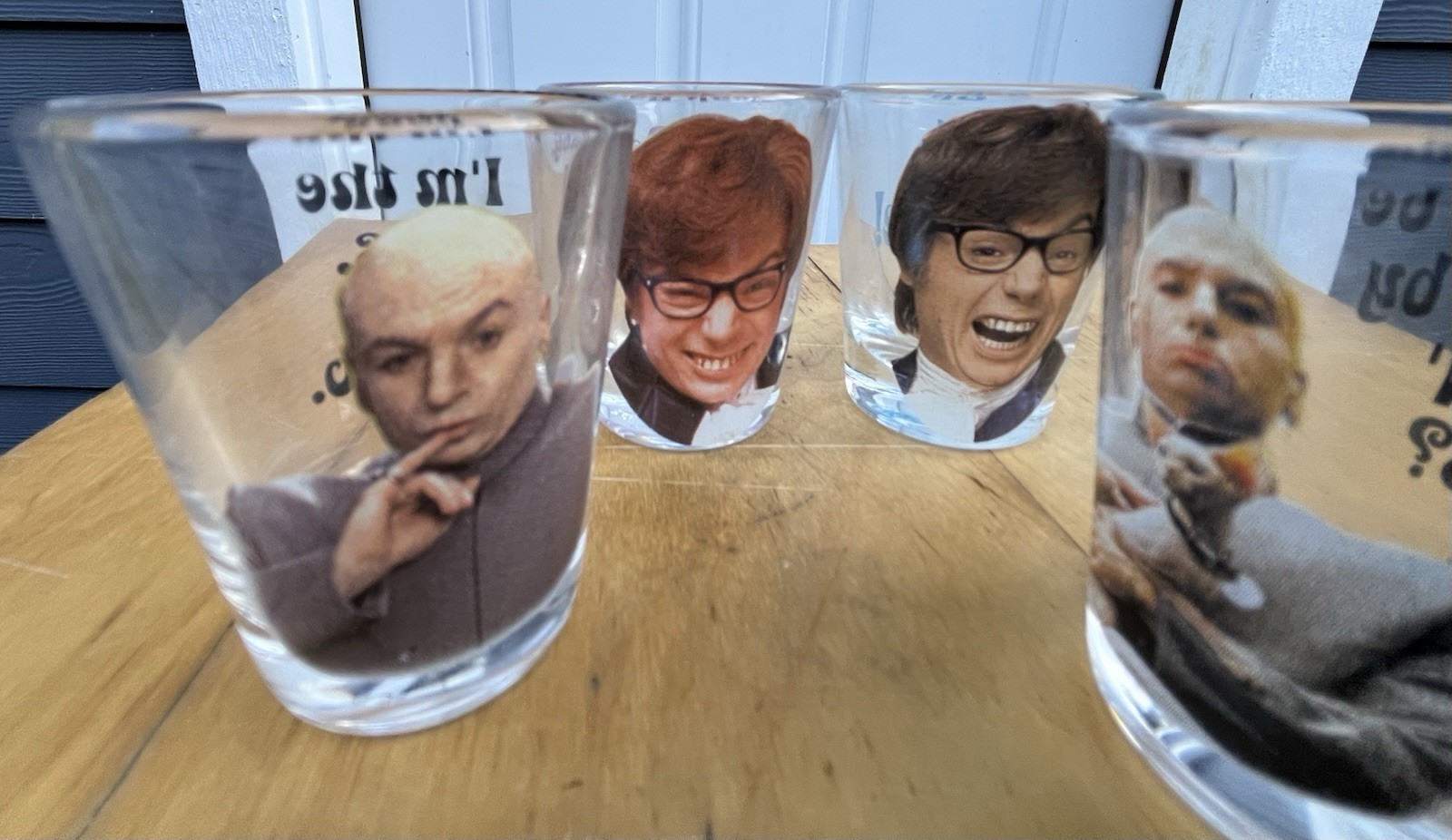 1999 New Line Productions Austin Powers “Quote Set” Shot Glass Set