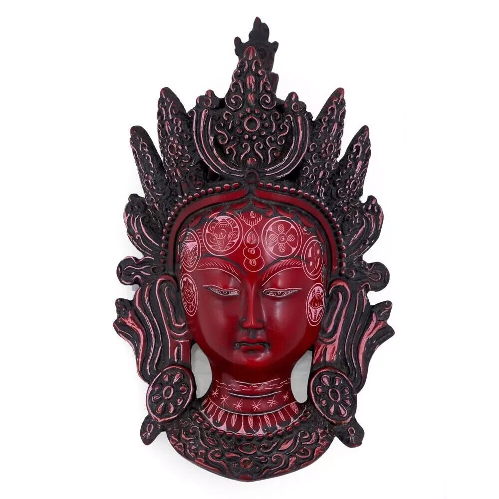Handmade Resin Goddess Tara Wall Hanging Showpiece Statue For Home Decor 10''