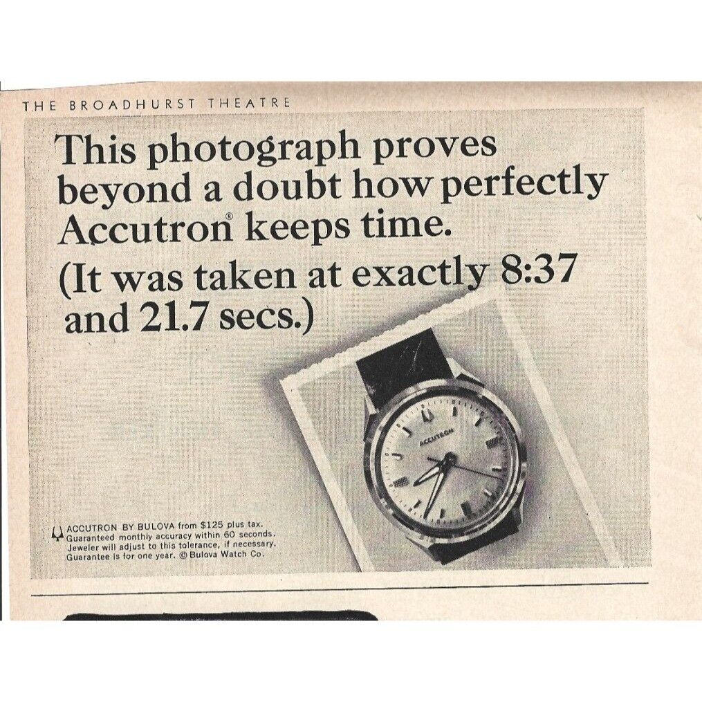 Accutron Bullova Men Wristwatch Advertisement 1965 Vintage 1960\'s Print Ad