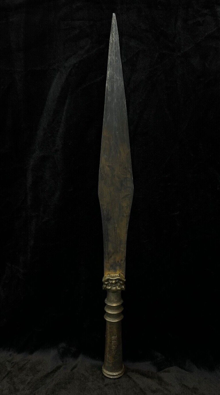 Ancient Unique Chinese Old Bronze Beautiful Sword With Beast Face