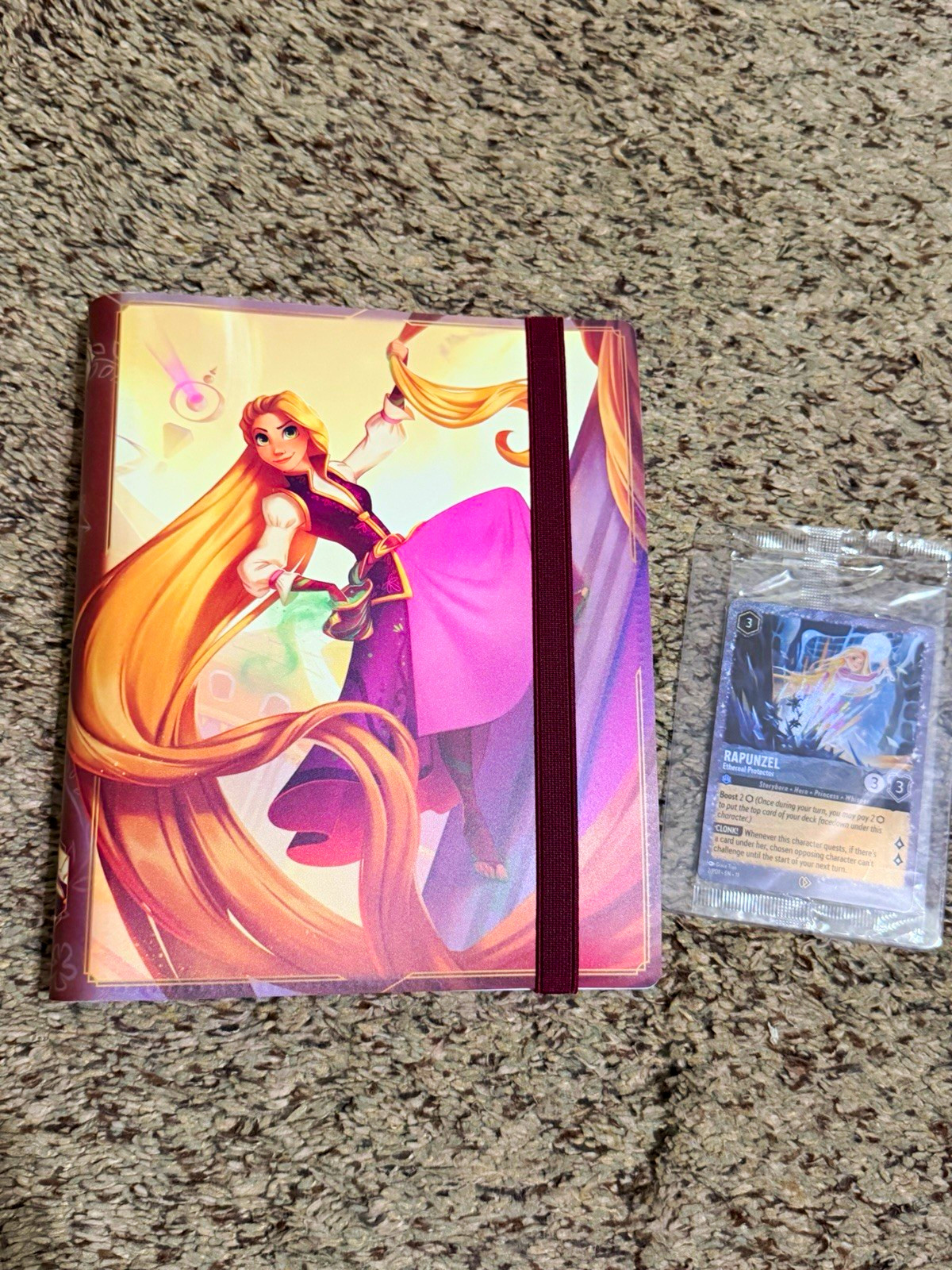 Disney Lorcana Rapunzel Binder + Sealed Ethereal Protector Promo Card Disney Lorcana Rapunzel Binder + Sealed Ethereal Protector Promo Card