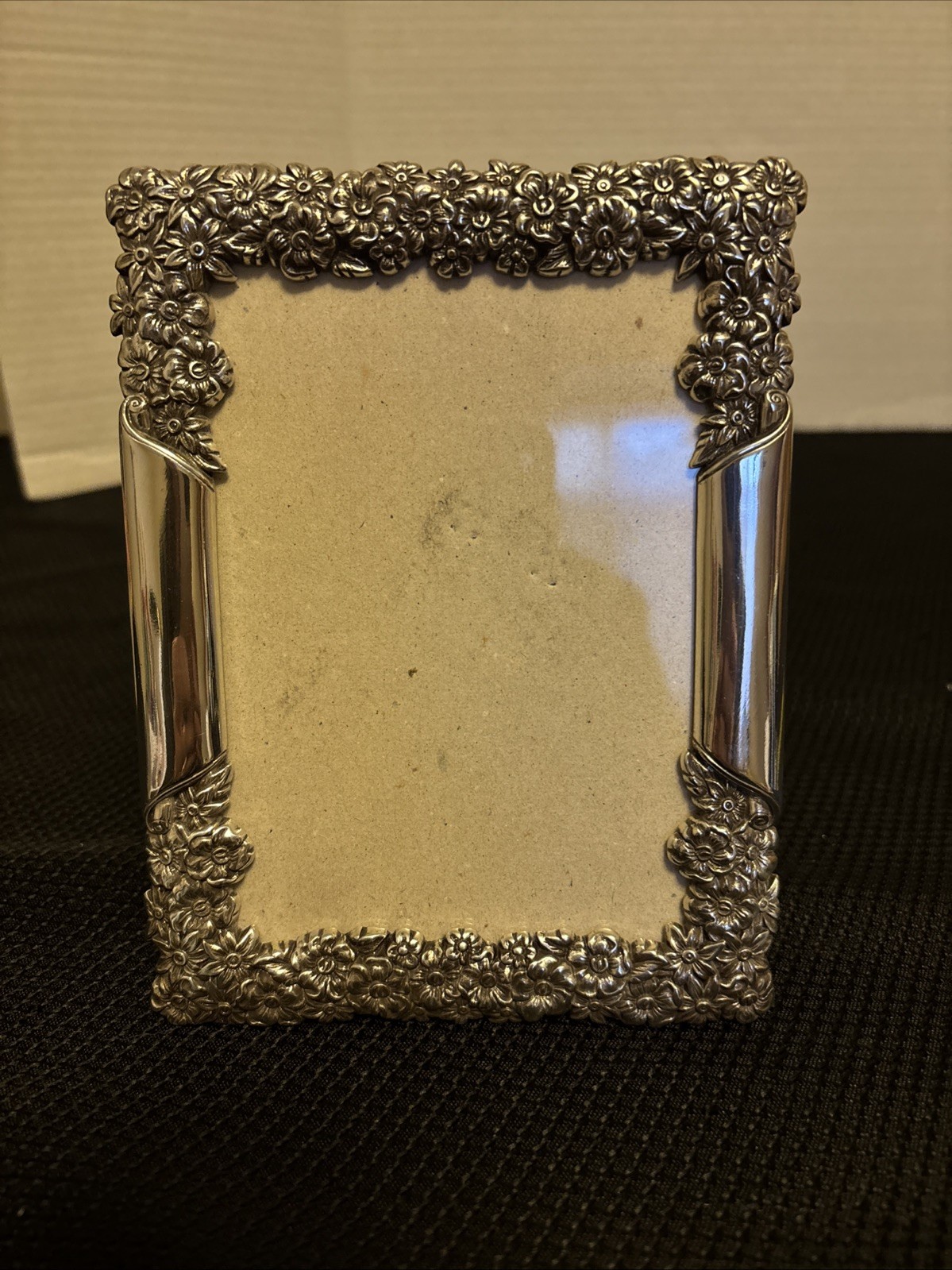 Vintage Brighton Picture Frame Silver Floral 5x7 Decorative Photo Frames