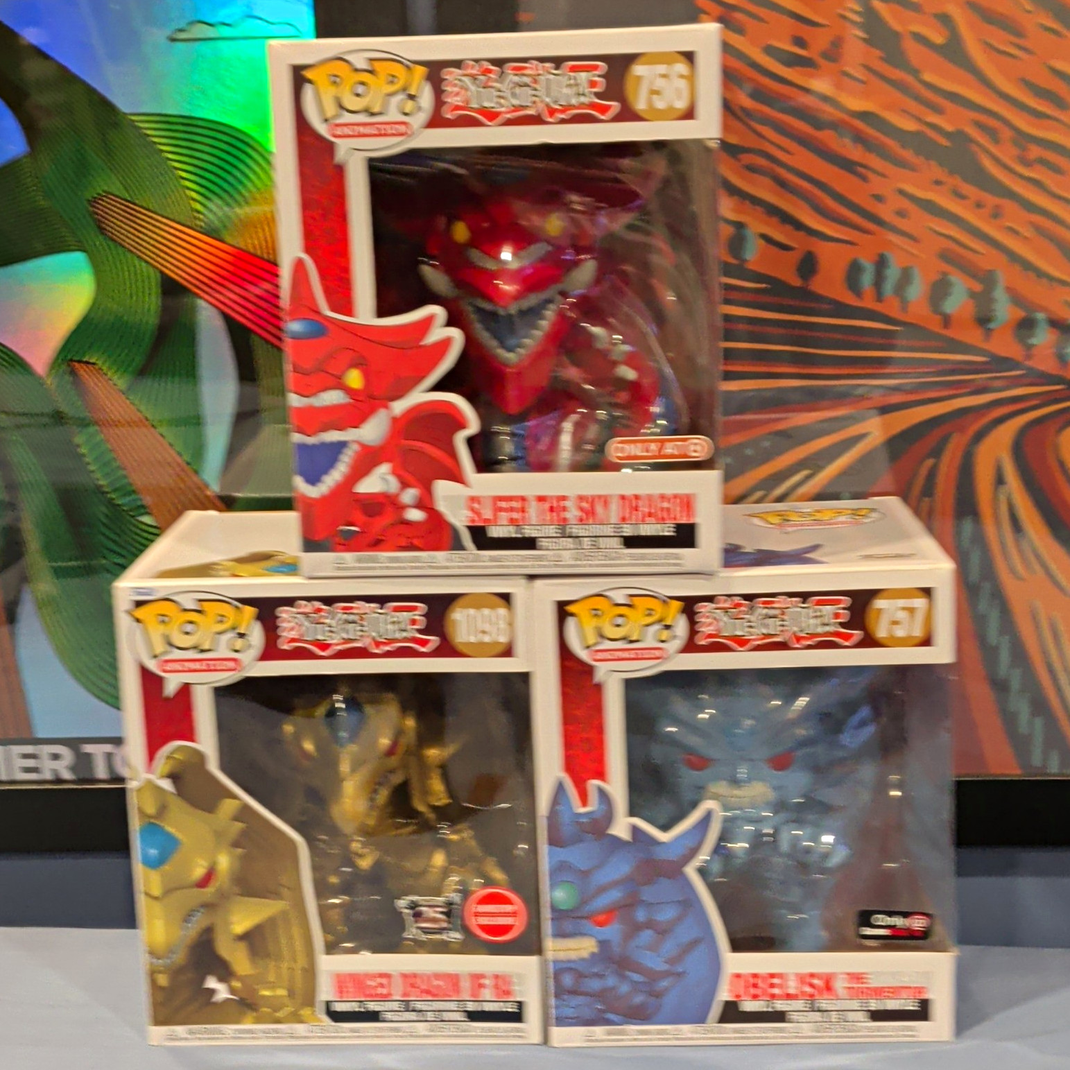 Funko Pop Yu-Gi-Oh 3-Pack Slifer/Ra/Obelisk Dragons #756 #1098 #757