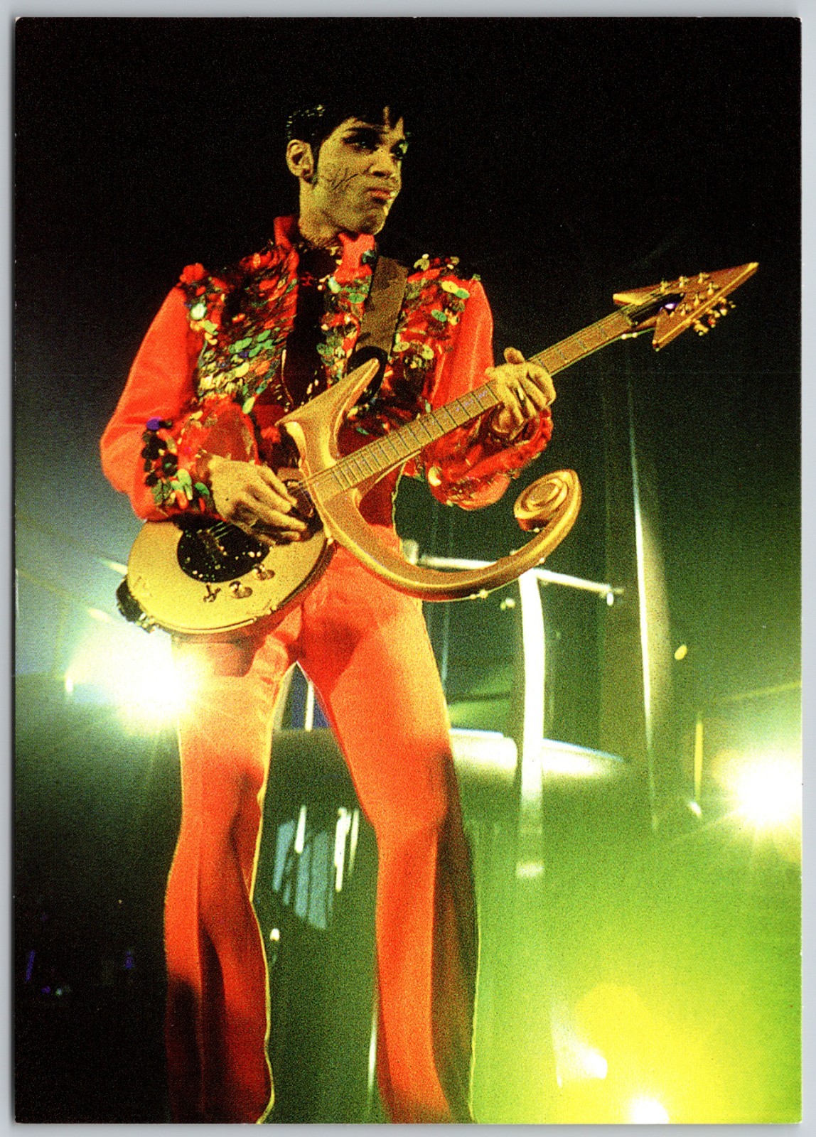 Prince Shown Playing Guitar (6 X 4 in) Postcard