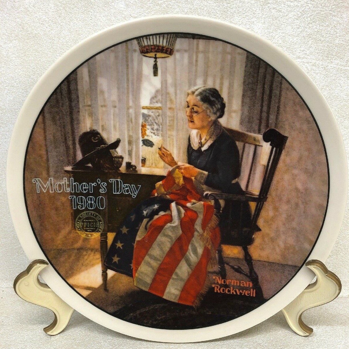 Mothers Day Norman Rockwell 1980 Collector Plate A Mother\'s Pride KNOWLES 
