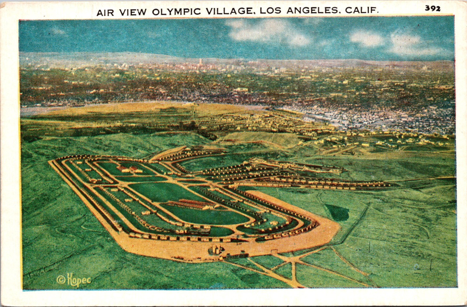 Air View Olympic Village Los Angeles California 1932 Olympics Kopec