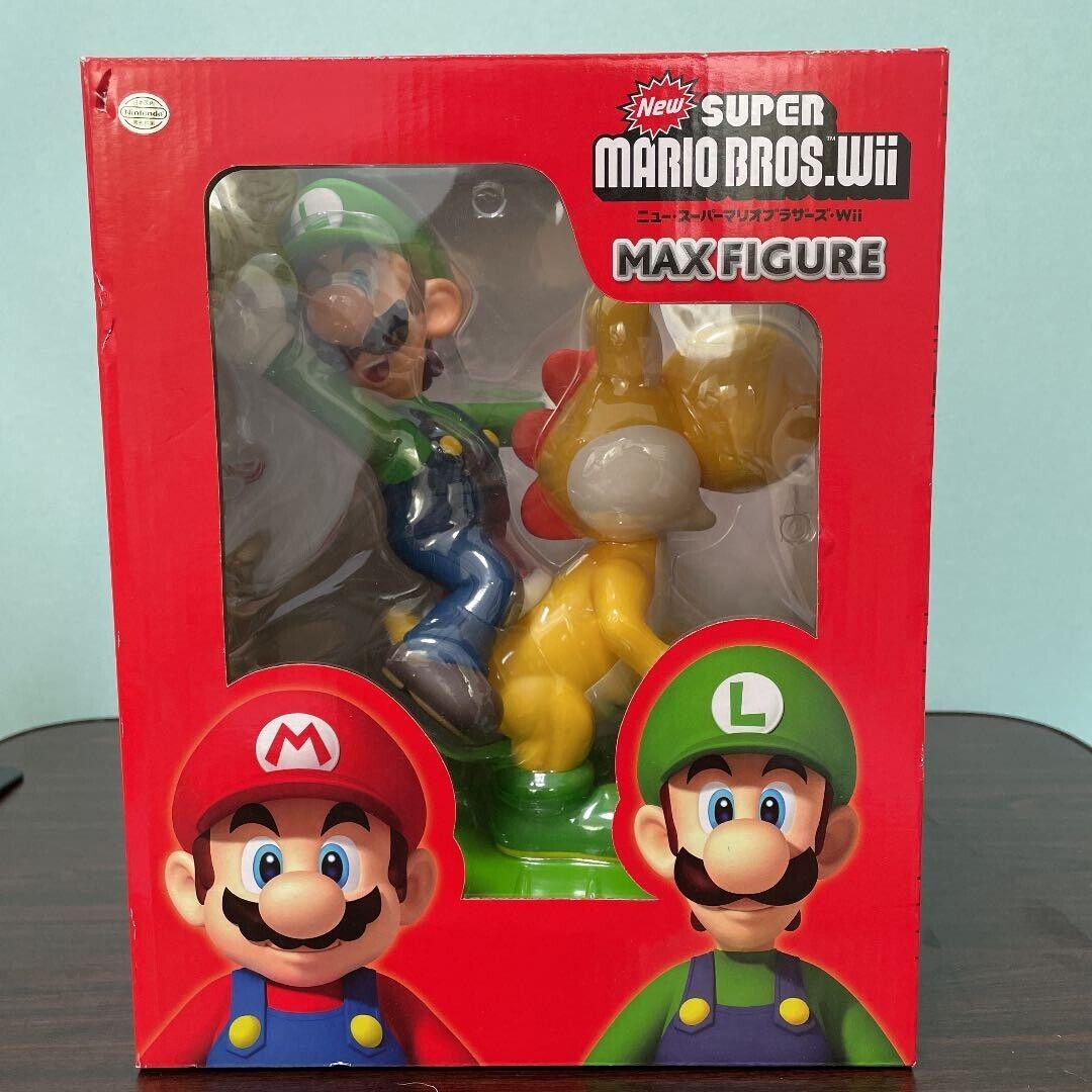 Super Mario Bros Wii Max Figure Luigi With Yoshi Big Figure New From Japan