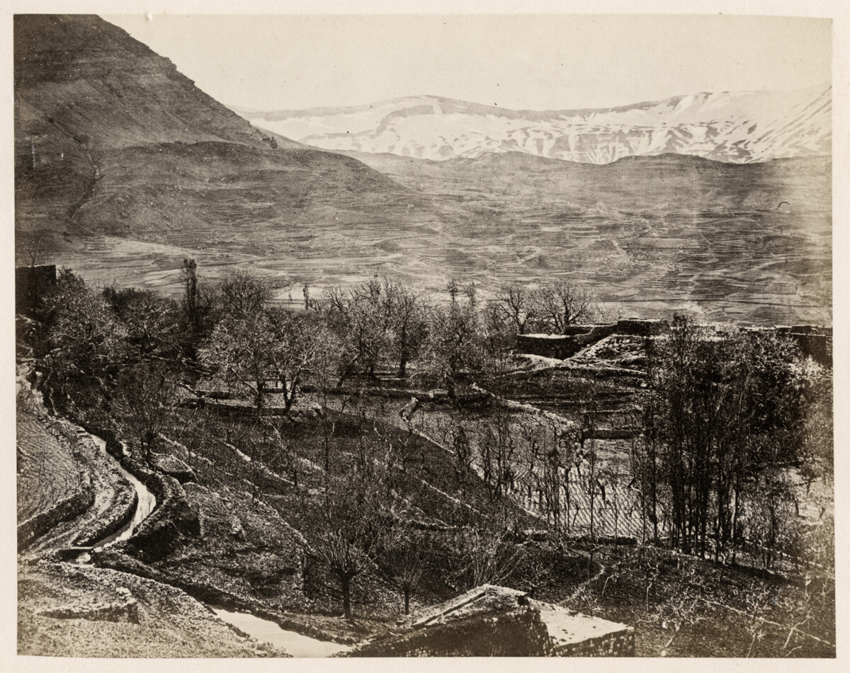 c.1862 PHOTO - MIDDLE EAST FRANCIS BEDFORD - VIEW OF MOUNT LEBANON