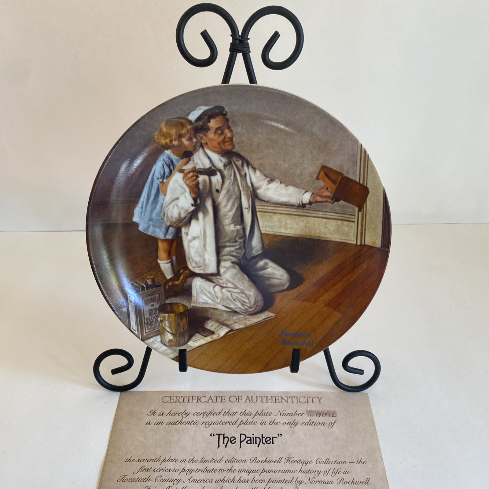 Vintage Norman Rockwell ~ Collector Plate ~ The Painter ~ COA ~ In original box