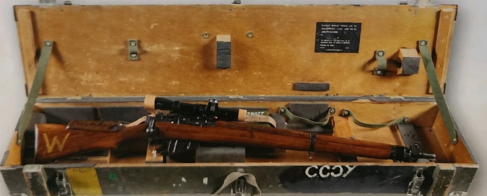 Enfield Sniper Gun Picture Sheet Vintage Firearm Weapon Article Original History