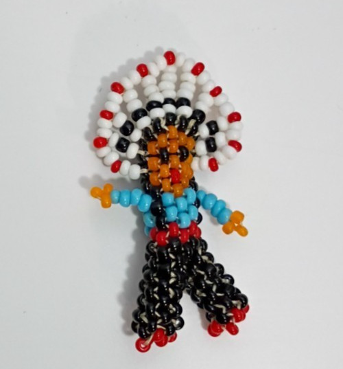 Vintage Native American Beaded Indian Chief
