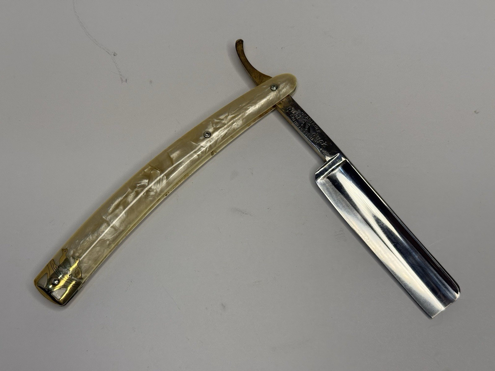 Vintage Dubl Duck Goldedge Straight Razor 0.71” 11/16 Solingen Shave Ready