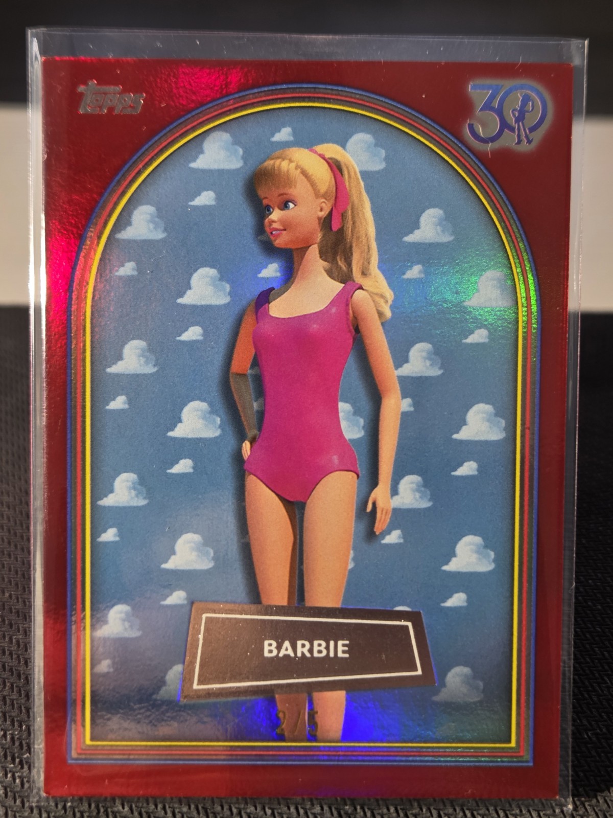 Barbie Topps 2025 Disney Pixar Toy Story 30 Years & Beyond #66 Red /5 Debut