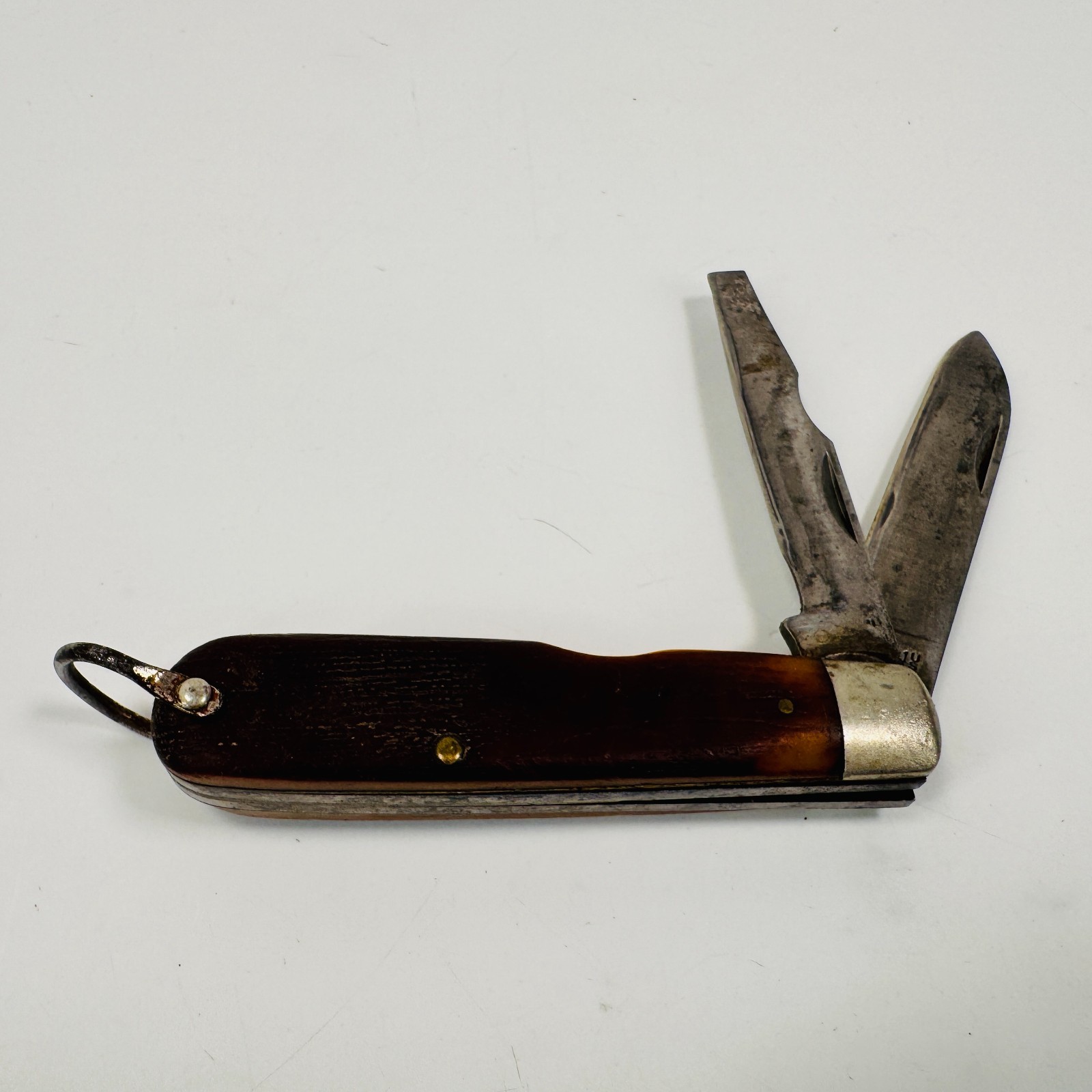 Vintage Imperial Prov. R.I. USA 2-Blade Jack/Pocket Knife w/ Brown Handle