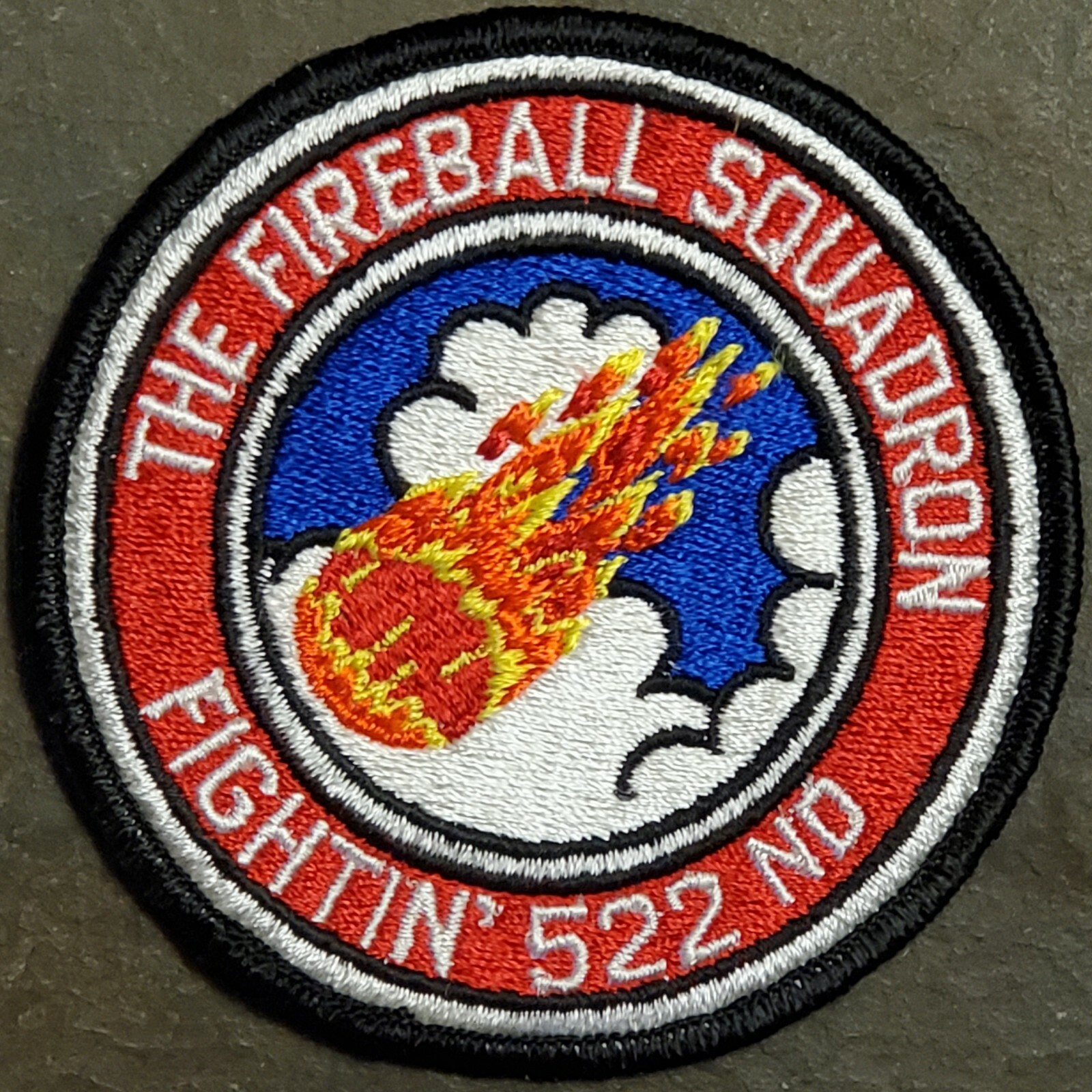 The Fireball Squadron Fightin’ 522nd CANNON AFB, Clovis, NM patch COLOR 4\