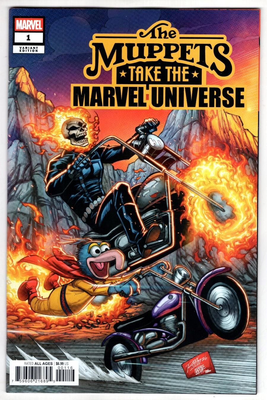 MUPPETS TAKE THE MARVEL UNIVERSE #1 1:25 VARIANT INCENTIVE GHOST RIDER GONZO