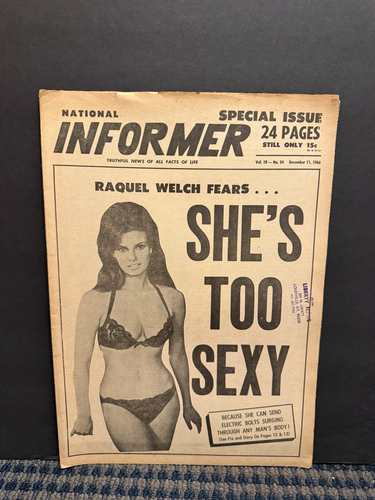 1966 Dec 11th National Informer Newspaper, She’s to Sexy Raquel Welch (VRN10F) 1966 Dec 11th National Informer Newspaper, She’s to Sexy Raquel Welch (VRN10F)