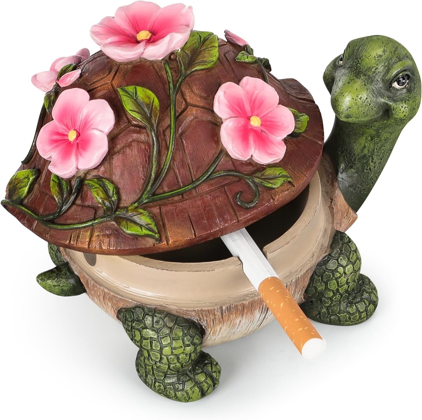 Ashtray Resin Ashtray with Lid Waterproof Ash Tray One Size Flower Turtle Ashtray Resin Ashtray with Lid Waterproof Ash Tray One Size Flower Turtle