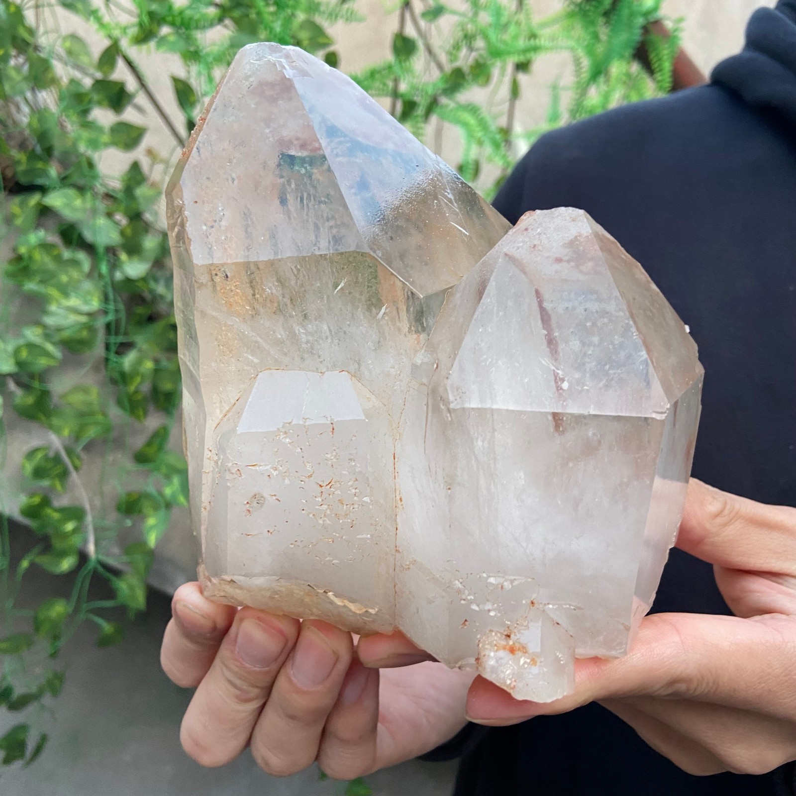 4.1LB  A++Large Natural clear white Crystal Himalayan quartz cluster /mineralsls