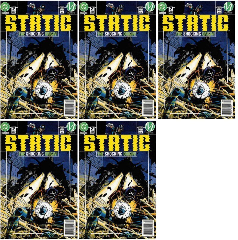 Static #2 Newsstand Cover (1993-1997) DC Comics - 5 Comics