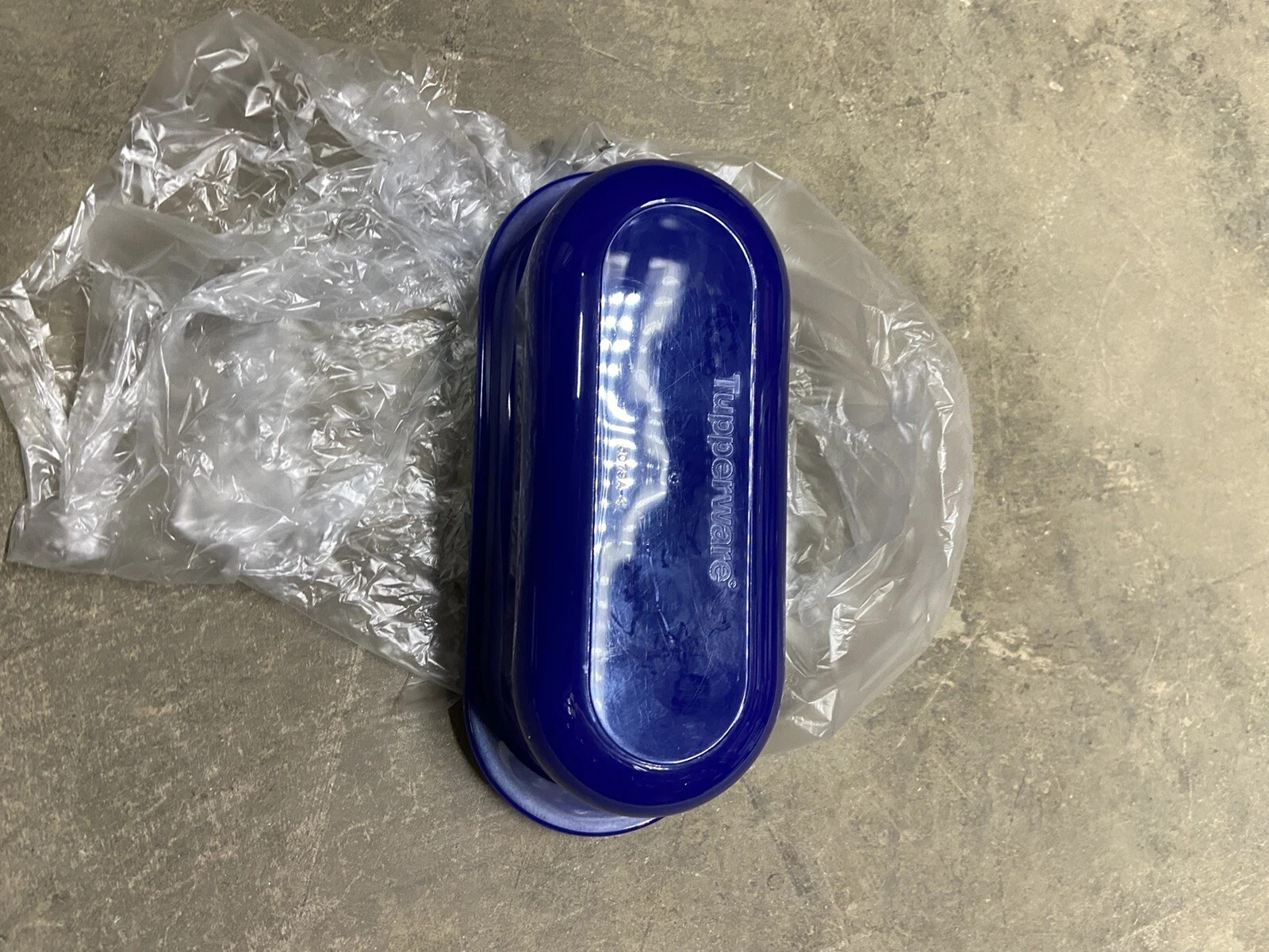 New TUPPERWARE Impressions Small Butter Dish SINGLE STICK blue