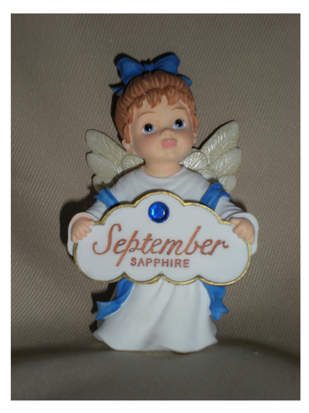BIRTHSTONE ANGEL FIGURINE - SEPTEMBER - SAPPHIRE  - JEANE'S THINGS