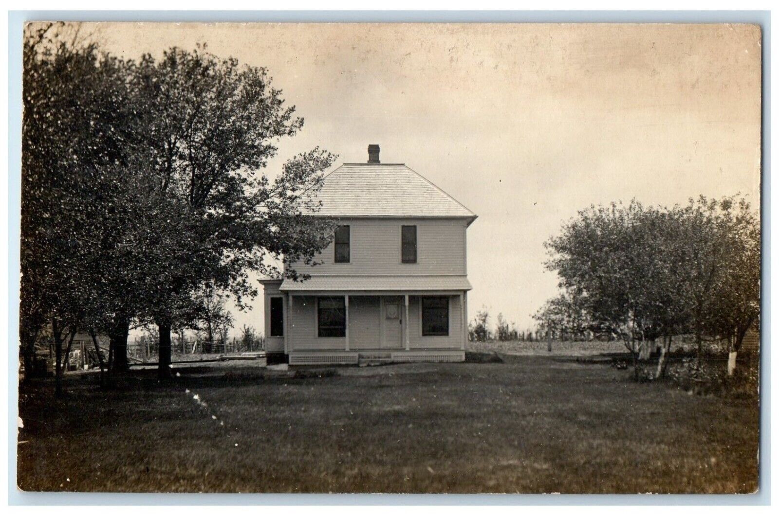 c1910's Home Judge Rufus M. Emery Seneca Kansas KS RPPC Photo Antique Postcard